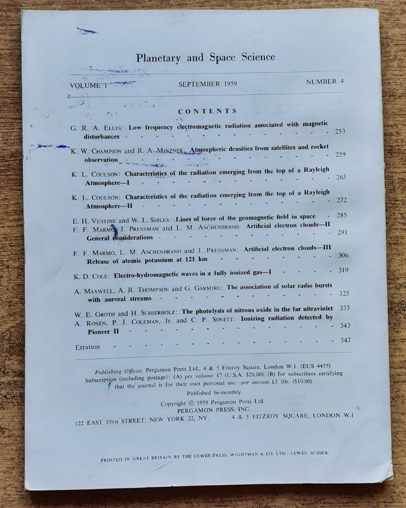 Planetary and Space Science