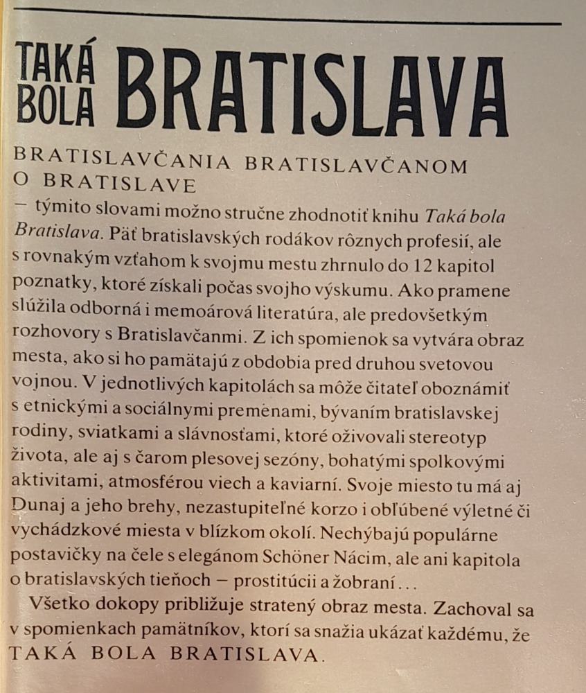Taká bola Bratislava