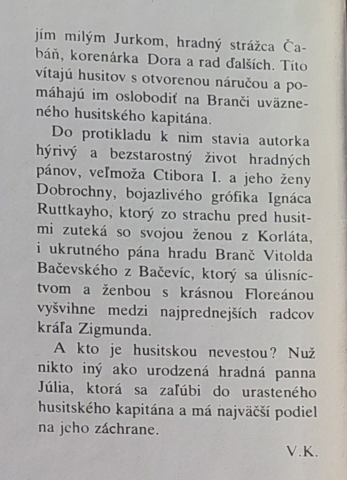 Husitská nevesta / historický román 1. diel