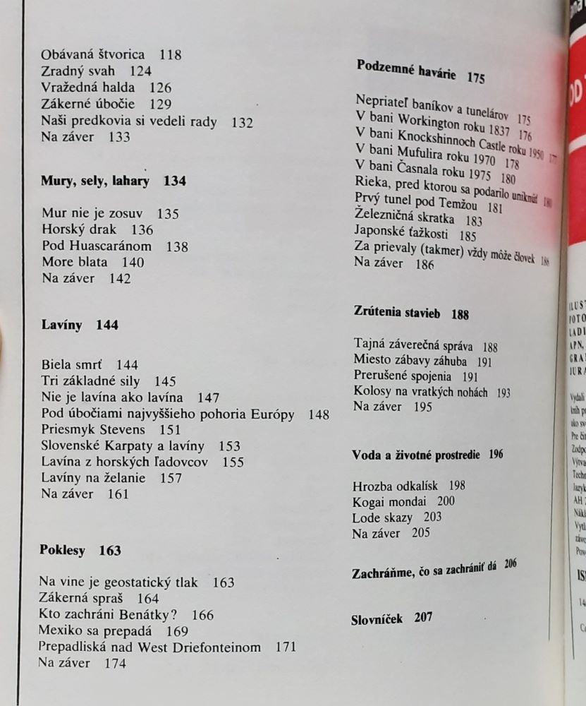 Od tsunami po lavíny