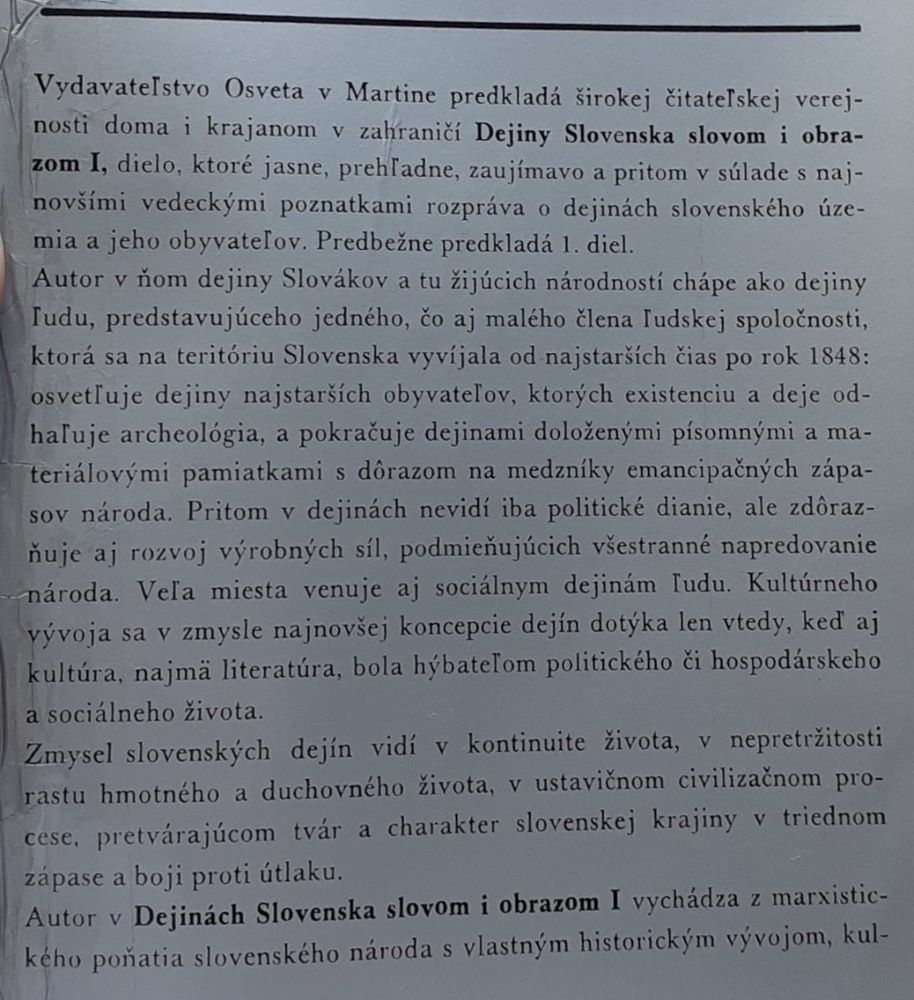 Dejiny Slovenska slovom i obrazom 1.