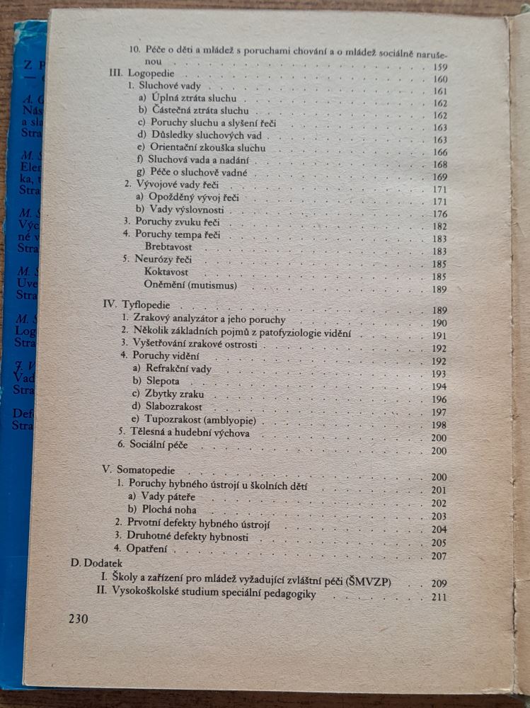 Nárys speciální pedagogiky / Knižnice speciální pedagogiky