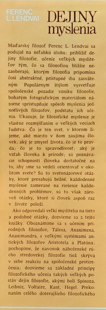 Dejiny myslenia / Členská knižnica Pravda