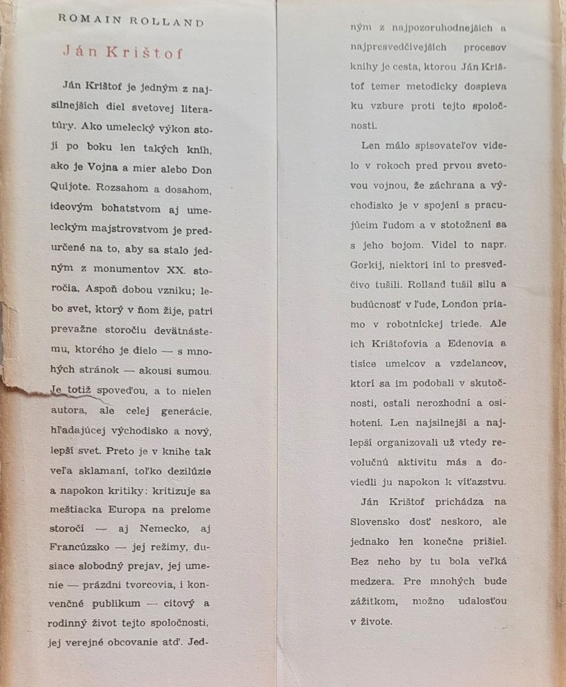 Ján Krištof 1.- 4. / Romain Rolland