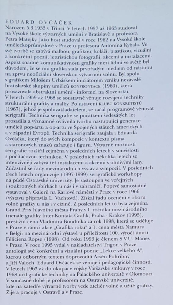 Eduard Ovčáček / Tvorba z let 1959 - 1999