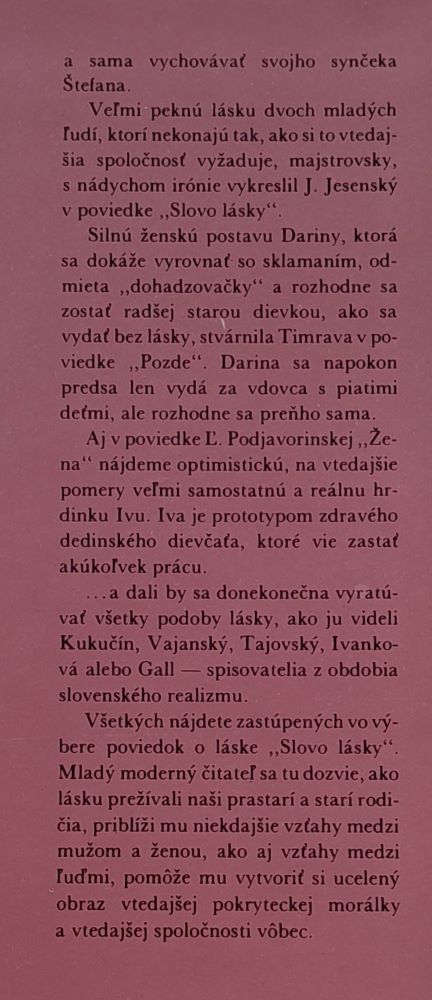 Slovo lásky / Klub mladých čitateľov
