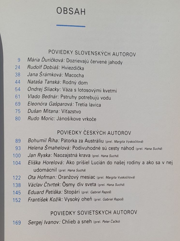 Vysoký oheň / Príbehy dnešných detí / Poviedky slovenských, českých a sovietskych autorov