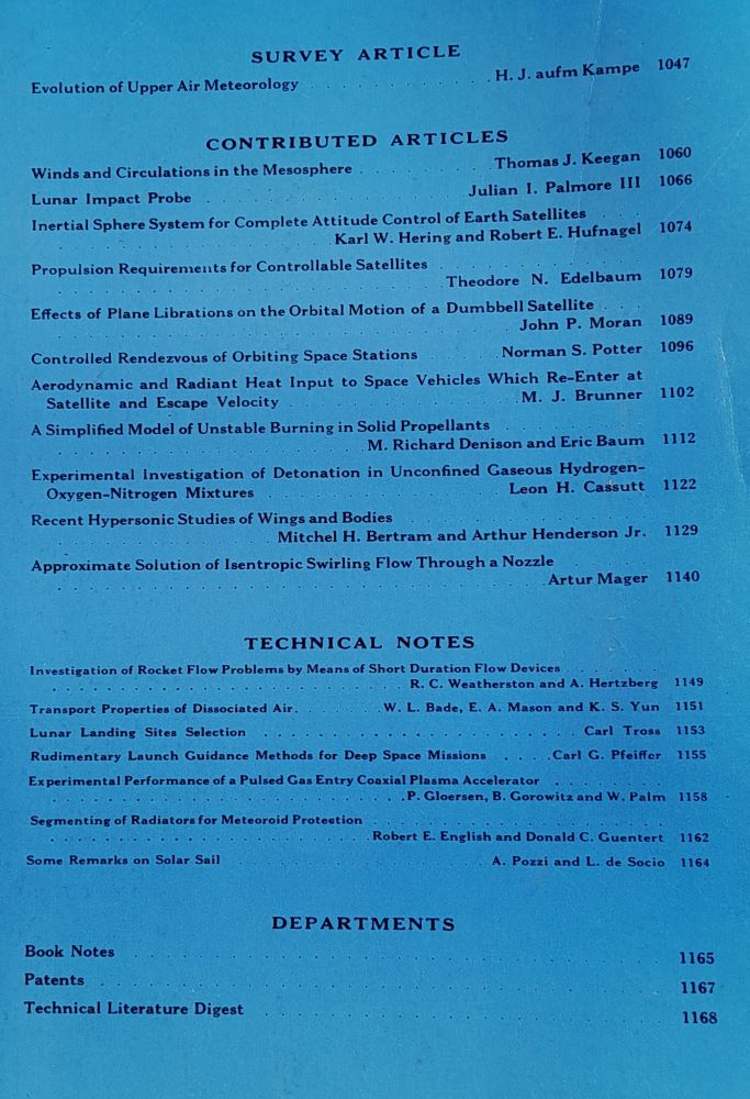 ARS Journal a Publication of the American Rocket Society