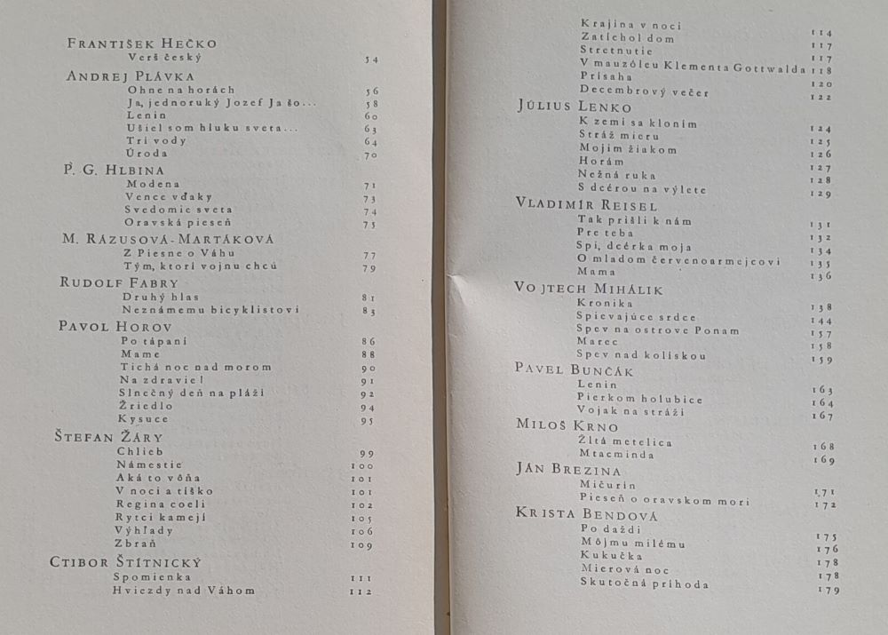 Slovenské jaro / Ze slovenské poesie 1945 - 1955