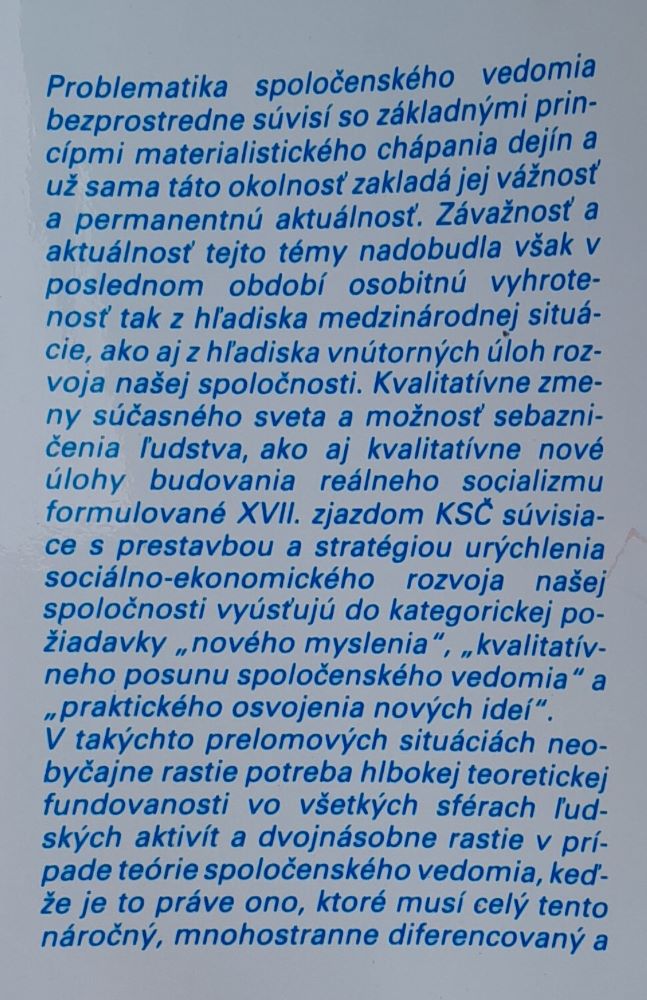 Úvahy o spoločenskom vedomí