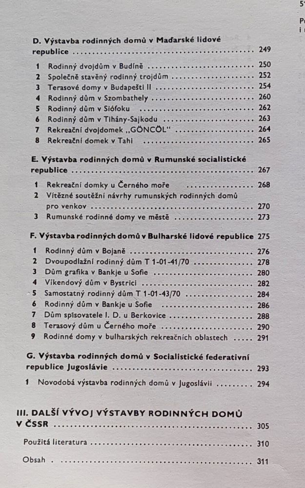 Rodinné domy v ČSSR a v zahraničí