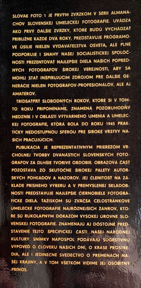 Slovak foto / Almanach slovenskej umeleckej fotografie 1.