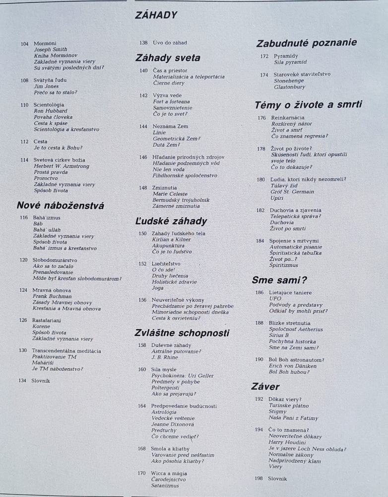 Viery a vyznania / Náboženstvá, sekty, paranormálne javy