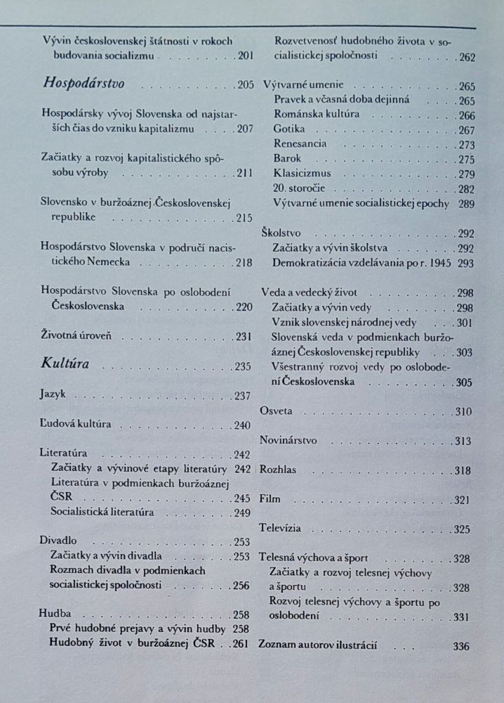 Slovenská socialistická republika / Encyklopedický prehľad / Príroda, Dejiny, Hospodárstvo, Kultúra