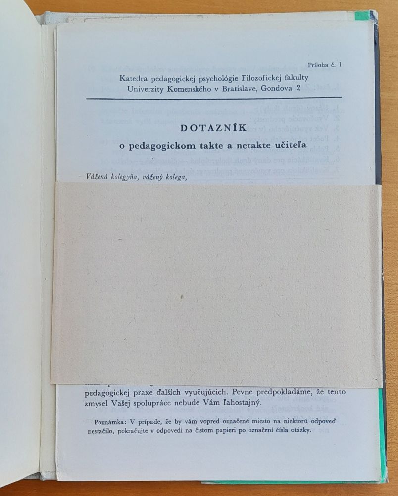 Psychológia učiteľovho pedagogického taktu / Základné pedagogické a psychologické diela