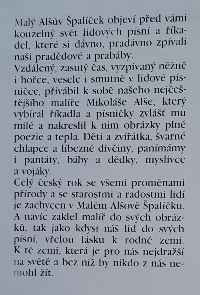Malý Alšúv Špalíček národních písní a říkadel