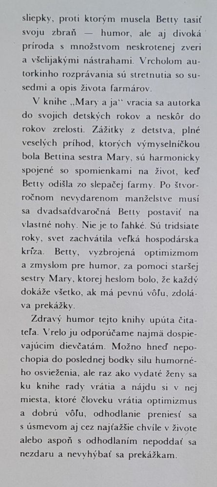 Vajce a ja / Mary a ja / edícia Čajka