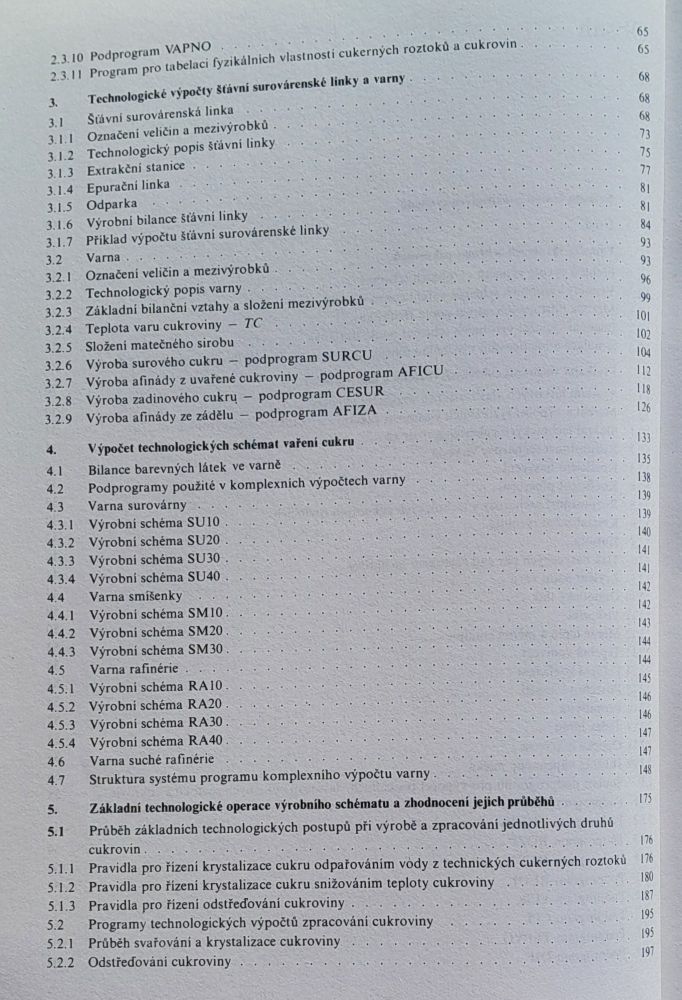 Programování technologických výpočtú v cukrovarnictví