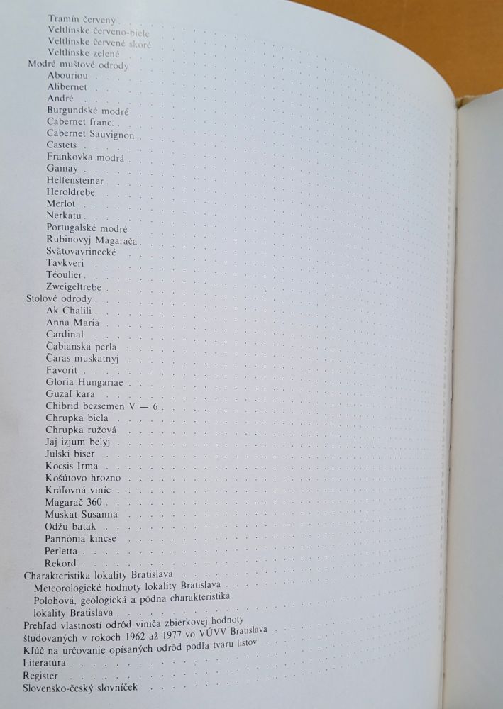 Ampelografia ČSSR - štúdium odrôd viniča hroznorodého