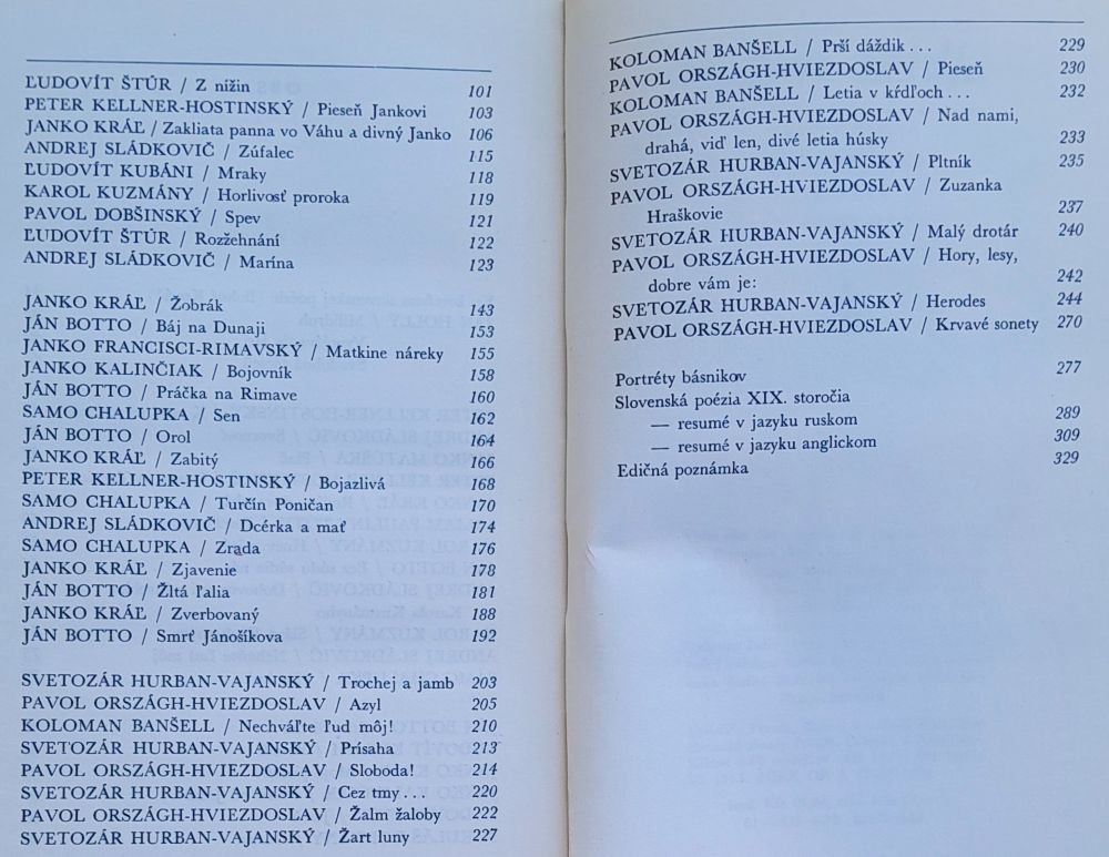 Rozpäté krídla / Antológia slovenskej poézie 19. storočia
