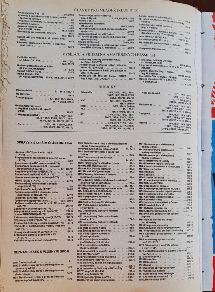 Amatérské radio / Časopis pro radiotechniku a amatérské vysílání