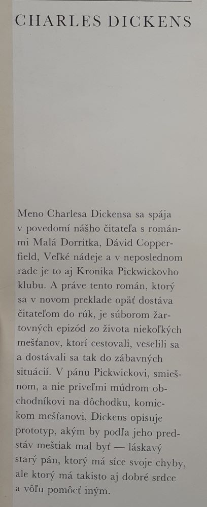 Kronika Pickwickovho klubu 1. 2. / Edícia Výber
