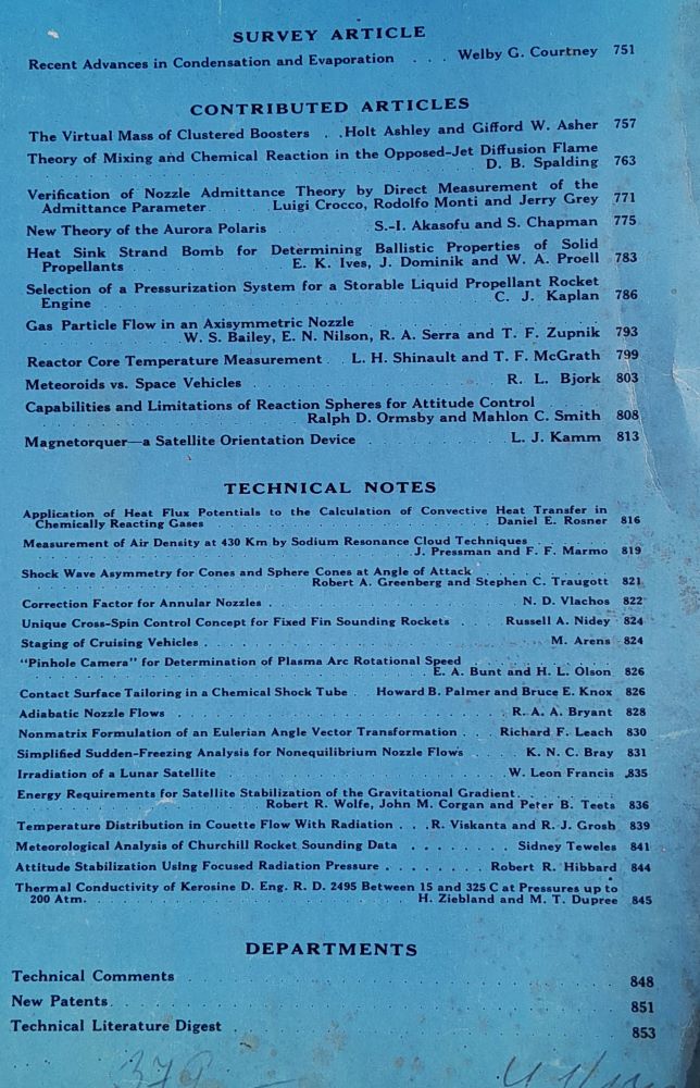 ARS Journal a Publication of the American Rocket Society