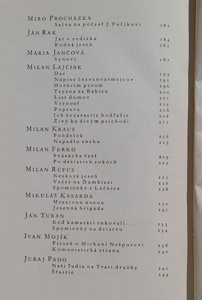 Slovenské jaro / Ze slovenské poesie 1945 - 1955
