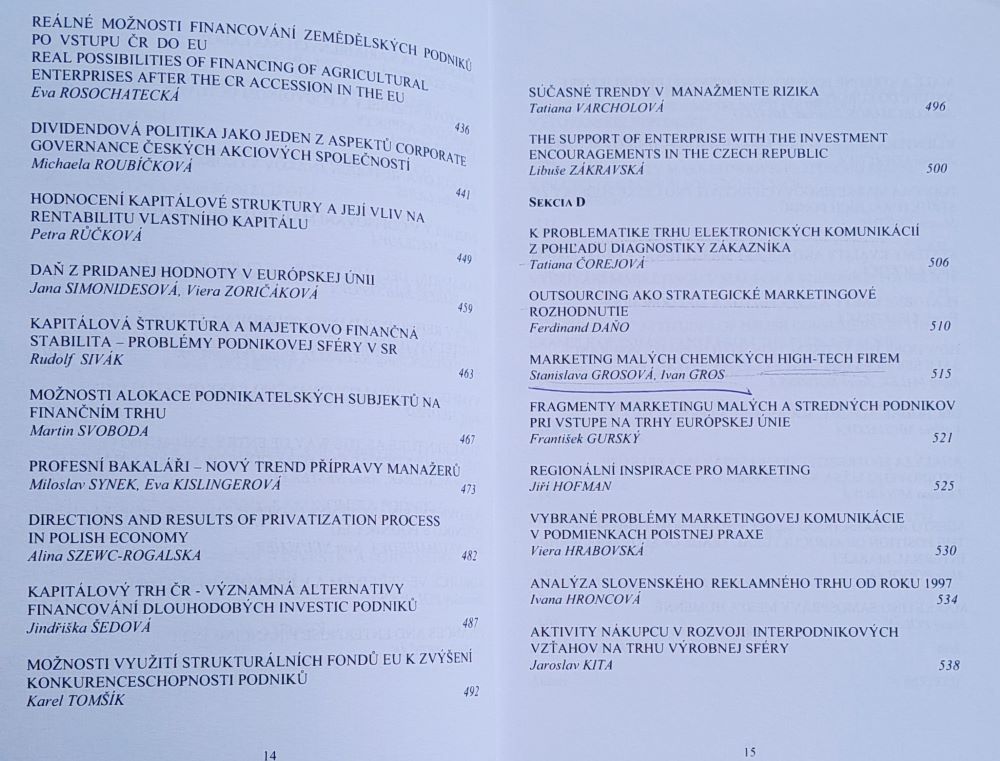 Ekonomika firiem 2004 / 1. + 2. diel
