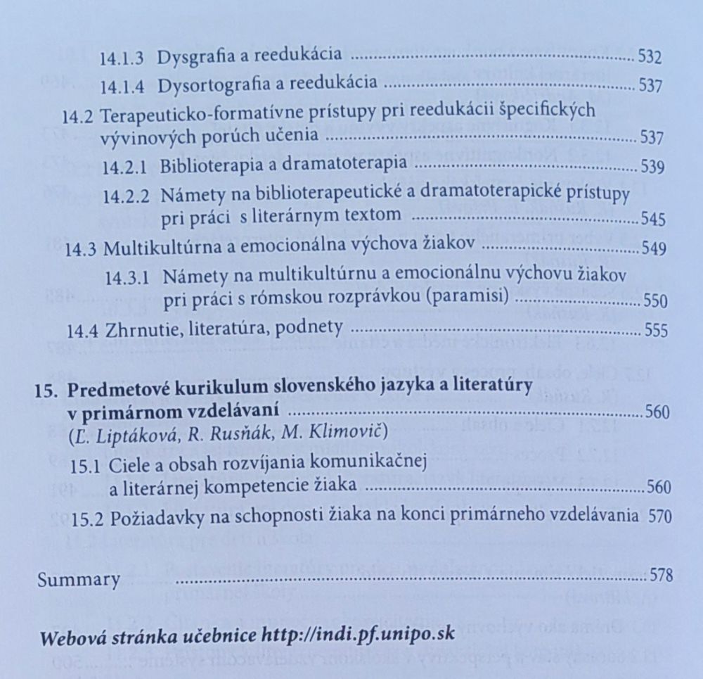 Integrovaná didaktika slovenského jazyka a literatúry pre primárne vzdelávanie