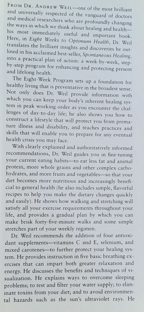 8 Weeks to optimum Health 