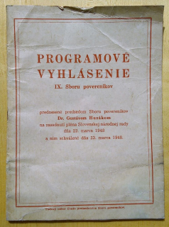 Programové vyhlásenie IX. Sboru povereníkov