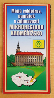 Mapa cyklotras, památek a zajímavostí mikroregionu Kroměřižsko