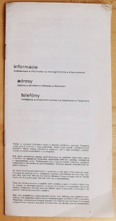 Informácie, adresy, telefóny