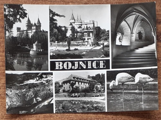 Bojnice - Zámok - Kúpalisko Čajka - Travertinová jaskyňa - Liečebný ústav Mier - 1970