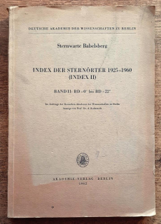 Index der Sternorter 1925-1960 / Index II