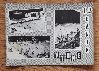 Vyhne - Termálne kúpalisko Baník - Známku narhol Vincent Hložník - 1968