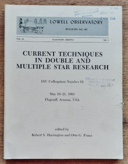 Current Techniques in double and Multiple Star Research / Lowell observatory