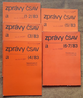 Zprávy ČSAV 1-7/1983 / 5 zošitov