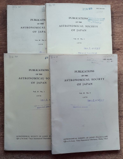 Publications of the Astronomical Society of Japan 1-4/1978