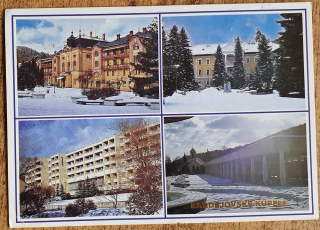 Bardejovské kúpele - Liečebný dóm Ozón - Astória - Alžbeta - Kolonáda s kostolíkom - 1995