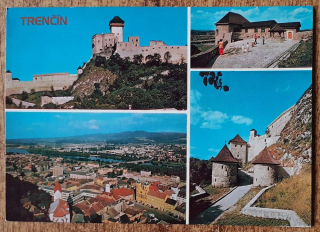 Trenčín - Trenčiansky hrad - Delová bašta - Predbranie hradu - Pohľad na mesto - 1987