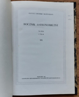 Rocznik astronomiczny na rok 1964 / XIX