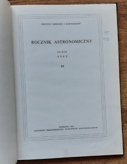 Rocznik astronomiczny na rok 1965 / XX