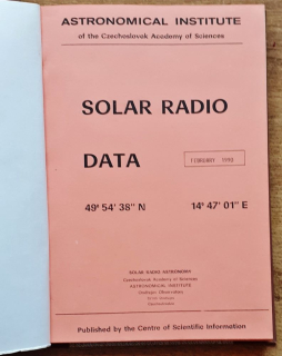 Solar radio data / Meranie slnečného rádiového šumu