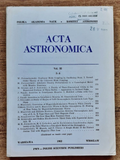 Acta Astronomica / Vol. 32 / 3-4 / V jednom zväzku