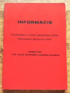 Informácie Slovenského výboru odborového zväzu pracovníkov školstva a vedy / Zostavil Jozef Ambruš