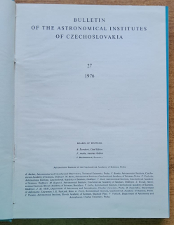 Bulletin of the Astronomical Institutes of Czechoslovakia 1 - 6 / 1976