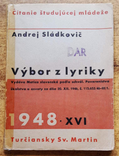 Výbor z lyriky / Čítanie študujúcej mládeže