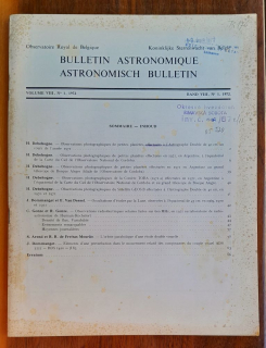 Bulletin Astronomique / Astronomisch Bulletin / No 1-1972 + 2-1973 + 3-1974 + 4-1975 + 5-1975 + 6-1976 / 6 kusov